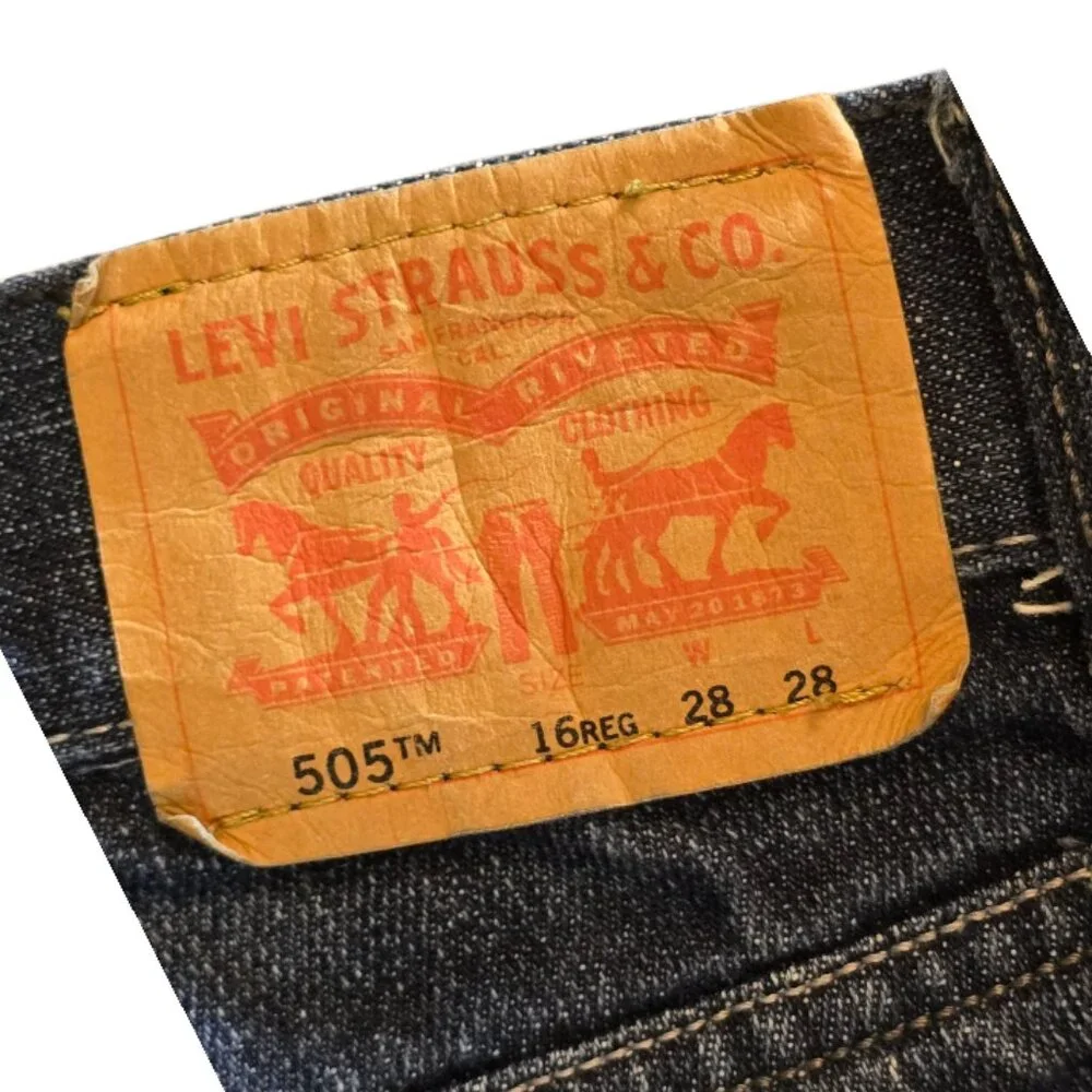 LEVI's Boy's 505 Straight Leg Denim Jeans sz 16